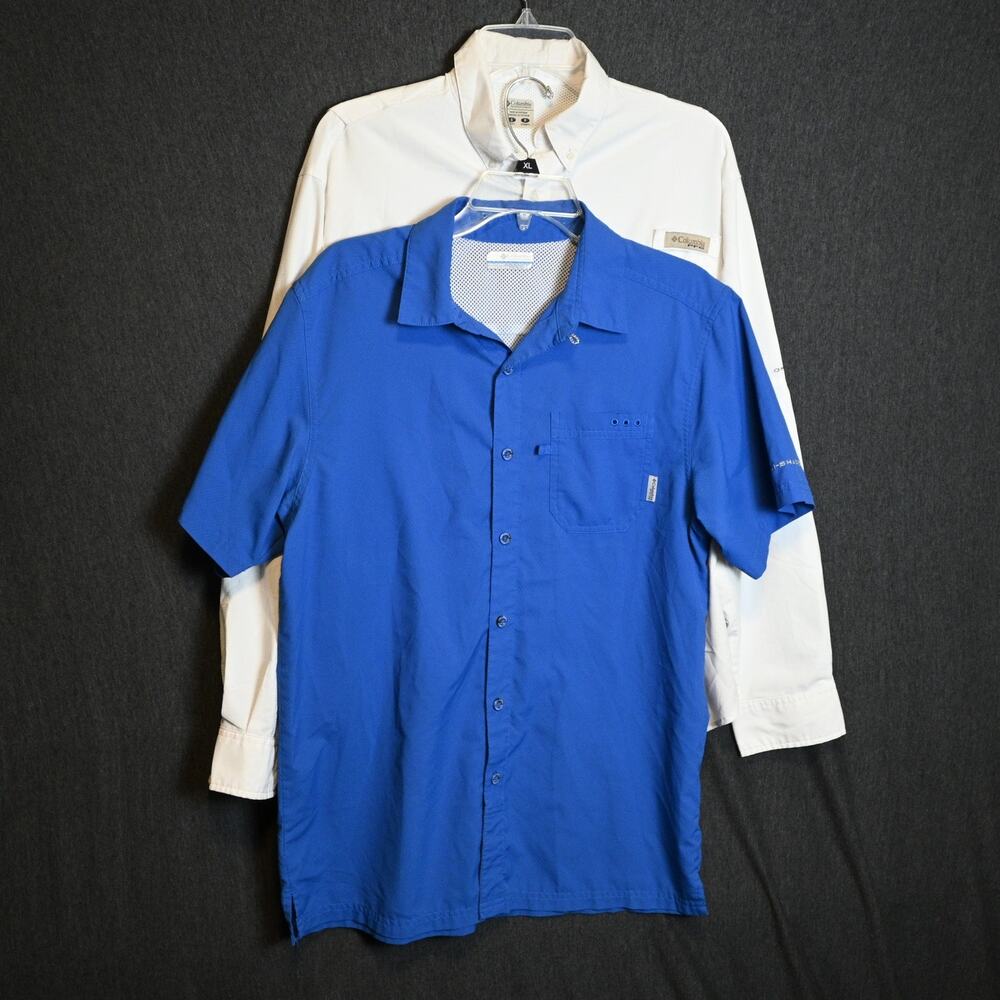 Lot of 2 Columbia PFG Men's S Button Up Shirts Fishing Outdoors Vented